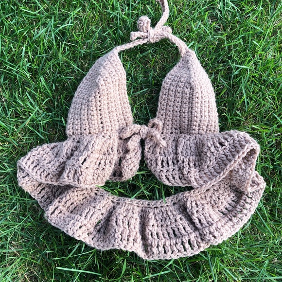 Handmade Crochet Tie Up Halter Tops- Size XS-S - Picture 6 of 14